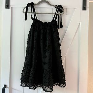 Vici Prairie Winds Textured Tie Dress - Black (Small)